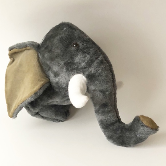 Humane Trophy Elephant Plush Head Mount Soft Sculpture Dianne Shapiro - Picture 3 of 9
